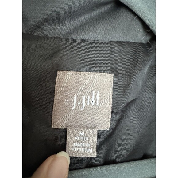 J.Jill Women’s Down Medium Petite Black Puffer Winter Coat polyester - Picture 3 of 12